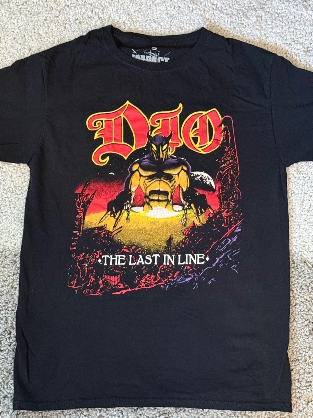 Dio The Last in Line Graphic Band T-Shirt Black Size Small Heavy Metal Tee